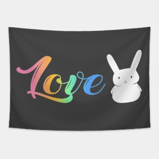 Gradient bunny love Tapestry