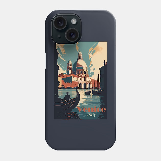 Venice Retro Italy Phone Case by GreenMary Design