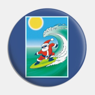 Surfin' Santa Pin