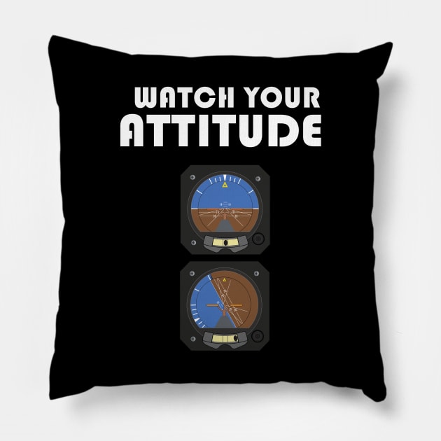 Watch Your Attitude, Pilot Pillow by zehrdesigns