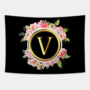 Letter V Shirt Alphabet Letter V Different Colors Tapestry