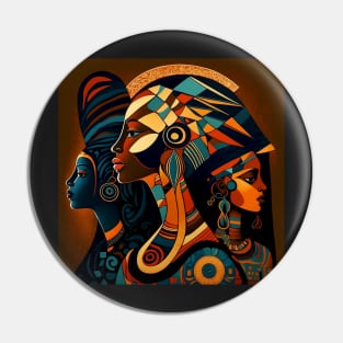 African Print Design Pin