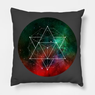 STAR TETRAHEDRON - INTERSTELLAR SPACE-GEOMETRIC SHAPES, FOR SMART, INTELLECTUAL PEOPLE LIKE YOUR GOOD SELF Pillow