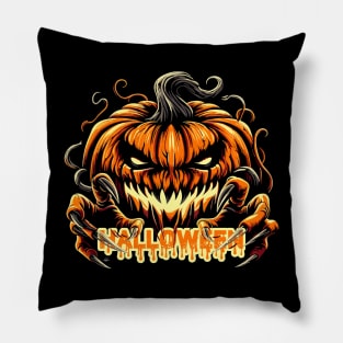 evil pumpkin Pillow