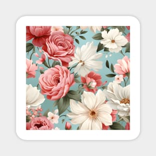 Shabby Chic Flowers Pattern 13 Magnet