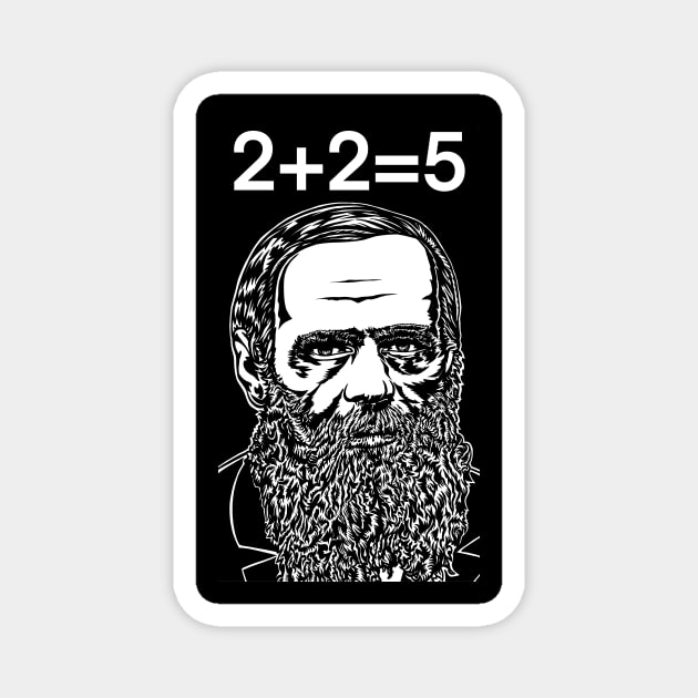 FYODOR DOSTOYEVSKY quote .1 - ink portrait Magnet by lautir