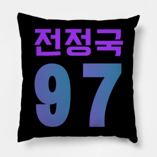 BTS (Bangtan Sonyeondan) Jeon Jungkook 97 in Korean / Hangul Pillow