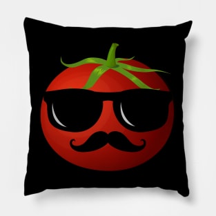 Cool Tomato with mustache Pillow