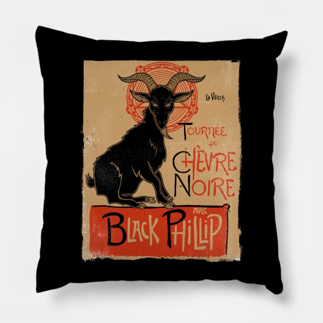 Black Phillip Pillow by Krobilad