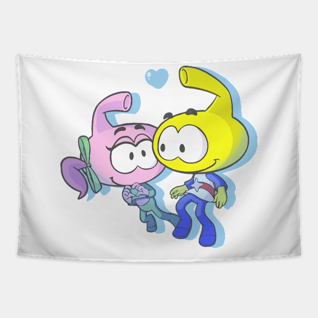 Throwback - Snorks Love Tapestry by sepedakaca