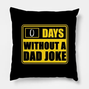 Caution Dad Jokes Pillow
