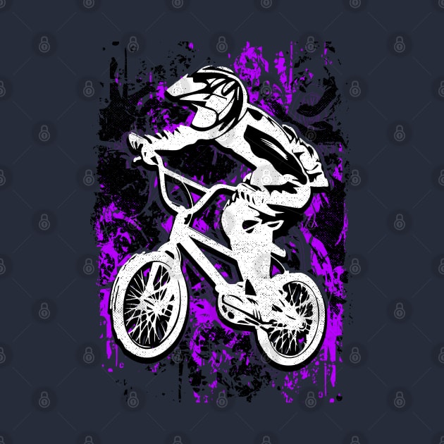 Purple Bmx Apparel | Bmx Bike Gray by BabyYodaSticker