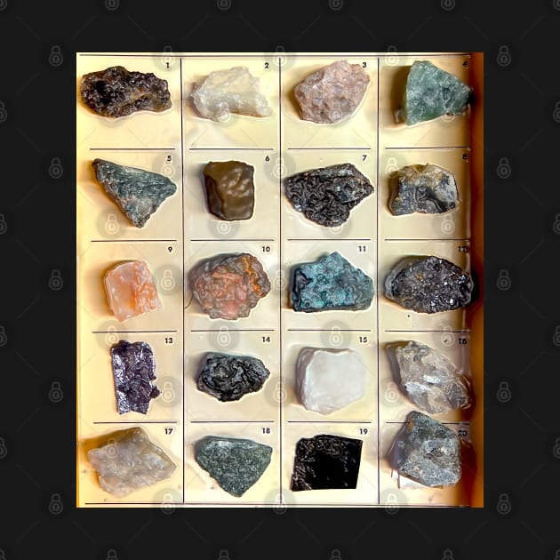 Showcase of classified rare and geological stones by Marccelus