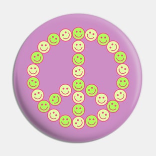 Smiley Peace Sign Pin