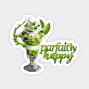 A Happy Green Parfait Magnet