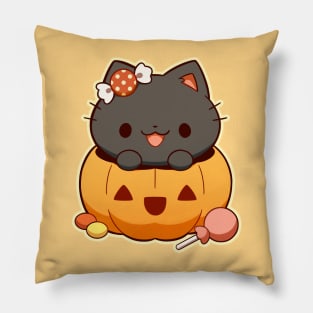 Little Pumpkin Kitty | Halloween Pillow