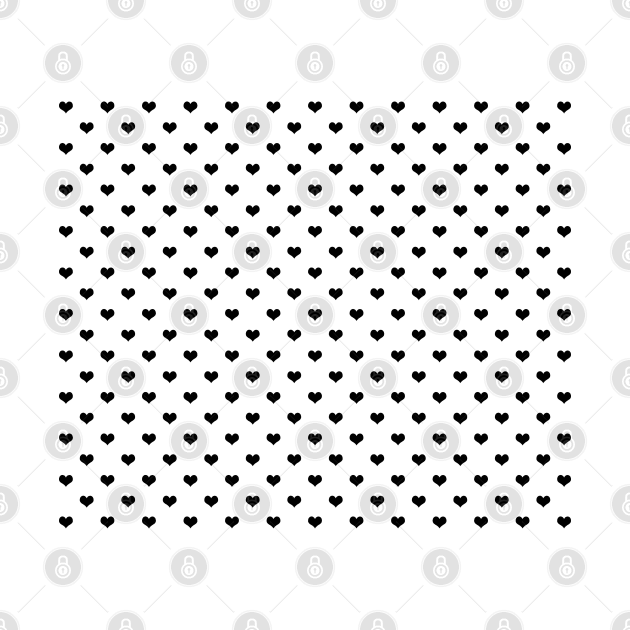 Black Hearts Pattern by CraftyCatz