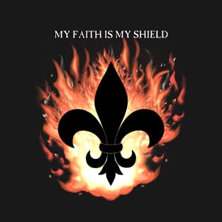 Flaming Fleur de lis Shield! T-Shirt