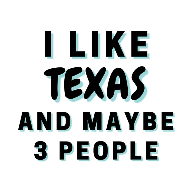 I Like Texas And Maybe 3 People by Word Minimalism