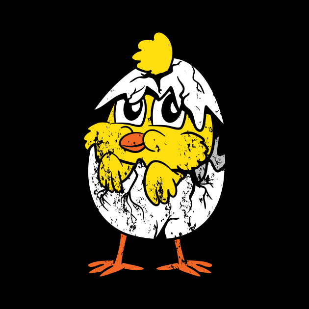 Retro Vintage Grunge Chicken by happyeasterbunny