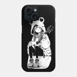 Sitting Guitar Manga Anime Girl Phone Case