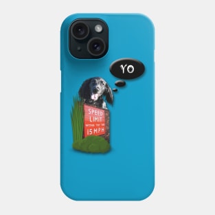 Funny black working cocker spaniel dog zoomies Phone Case