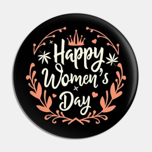 Happy Women's Day, International Women's Day T-shirt. Pin