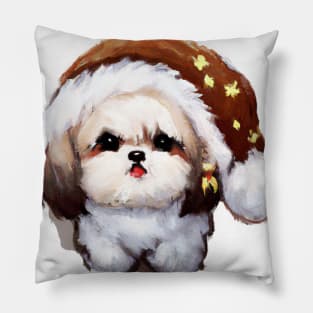 Cute Shih Tzu Drawing Pillow