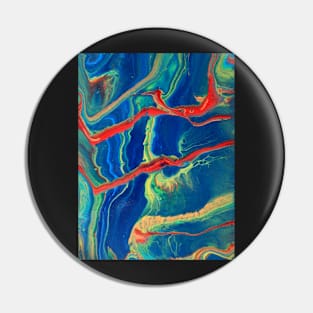 Coyote - Abstract Acrylic Pour Painting Pin