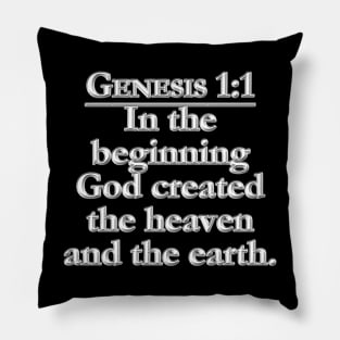 Bible Verse Genesis 1:1 Pillow