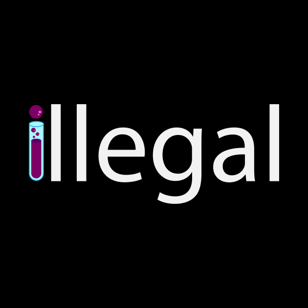 Illegal typographic logo design by BL4CK&WH1TE 
