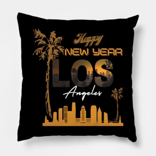 Los Angeles Happy New year T-shirt Pillow