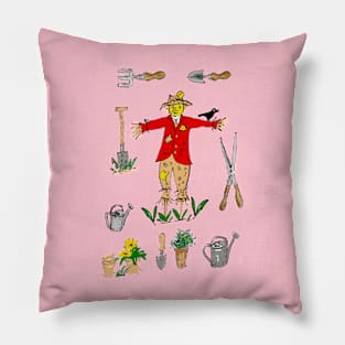 Pink Gardener Pillow