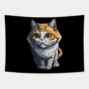 Cool Feline in Shades: Whiskered Purrfection for Cat Miaw Lovers Tapestry