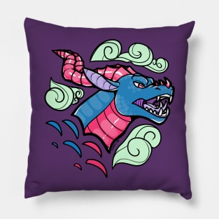 Dragon Skies - Teal Pillow