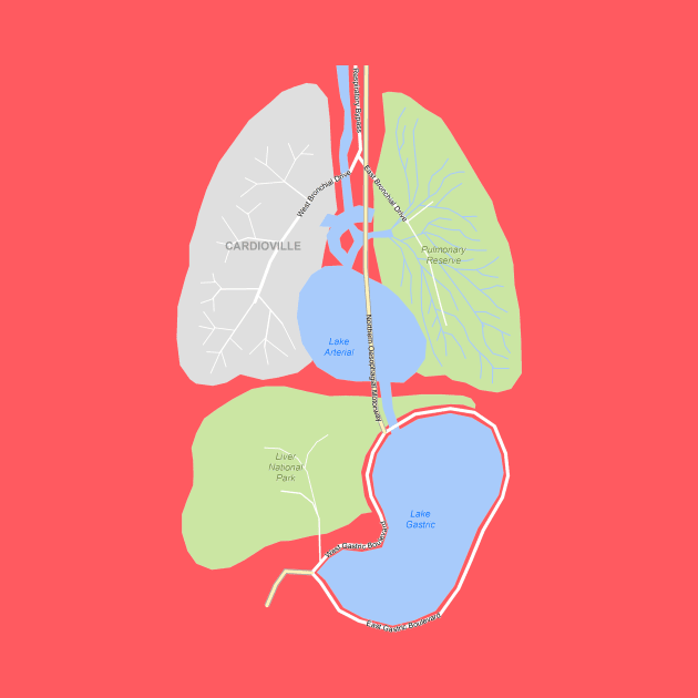 Internal Organs Street Map by Ironmatter