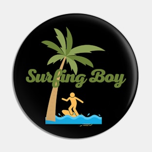 surfing boy Pin