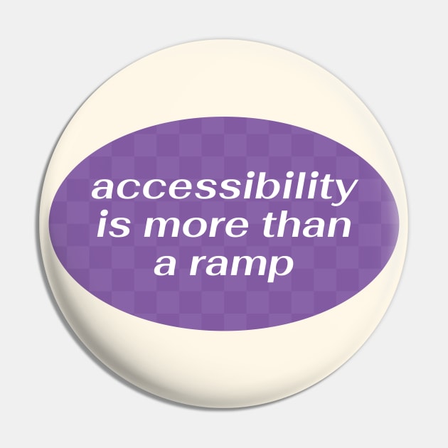 Accessibility Is More Than A Ramp - Accessible Pin by Football from the Left