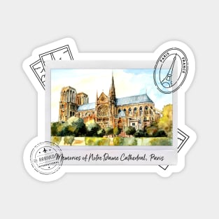 Memories of Notre Dame Cathedral, Paris Magnet