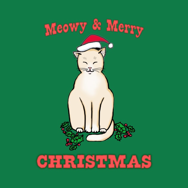 Meowy & Merry Christmas - Cute Cat Design by jdunster