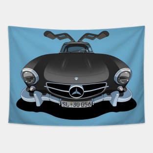 Mercedes Benz 300SL Gullwing in black Tapestry