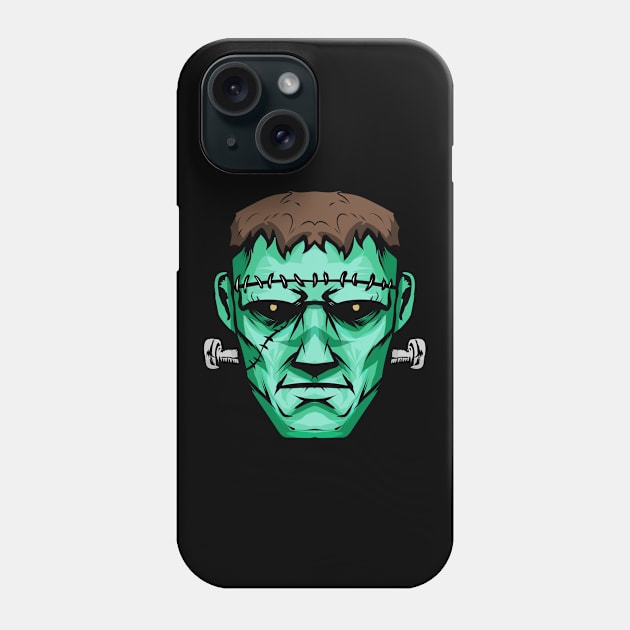 Green Frankenstein Monster Halloween Phone Case by SinBle