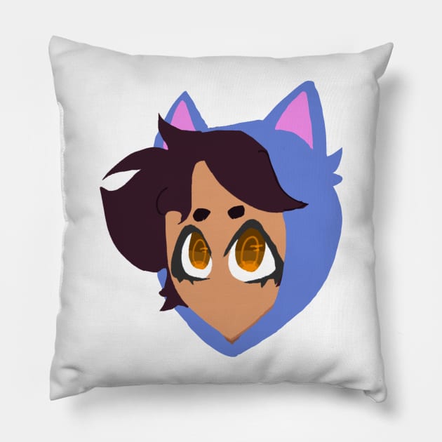 Cat Luz Pillow by WillowTheCat-