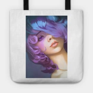 A girl with purple hair Tote