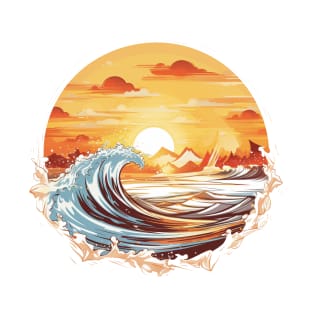 Golden Surfing Bliss T-Shirt