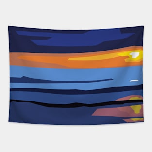 Colorful seascape during sunset. Tapestry