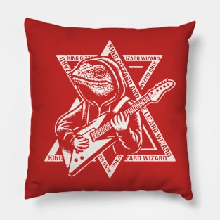 Lizard Wizard Vintage Psychedelic Fan Art Pillow