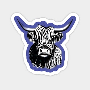 Highland cattle Sketch Magnet