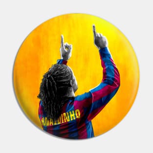 Ronaldinho Gaúcho - Barcelona - Brazil Football Artwork Pin