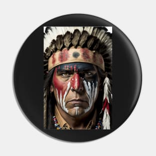 American Indian, war paint - 002 Pin